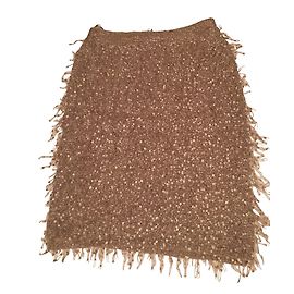 Autre Marque Falda corta Diktons beige elástico Talla 36 Beige