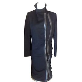 Gucci Wollmantel Schwarz Schwarz