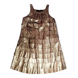 Ventcouvert Golden Leather Dress Golden