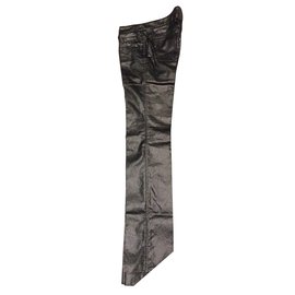 Dolce & Gabbana Hose Silber Gerade Schnitt Silber