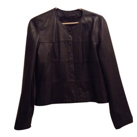 Ikks-Veste cuir-Noir