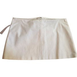 Falda corta blanca de algodón Dsquared2 Blanco