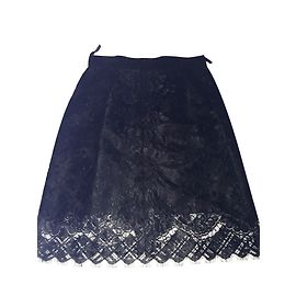 Falda de encaje negro Moschino Negro