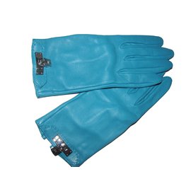Hermès-Gloves-Blue