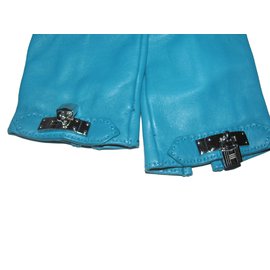 Hermès-Gloves-Blue