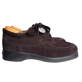 Hogan Derbies en daim marron taille 37 Marron