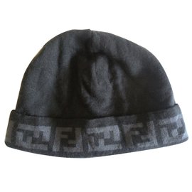 Fendi-Chapéus Gorros-Cinza