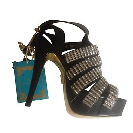 Anna Dello Russo pour H & M Rhinestone Sandals Black Other