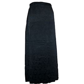 Falda larga negra Dries Van Noten con estampado floral jacquard Negro
