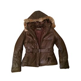 Autre Marque Serge Pariente Brown Lamb Leather Jacket L Brown