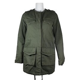 The Kooples Parka de algodón verde oliva Talla 38 Verde oliva
