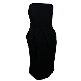 Robe bustier Manoush Dody noire en lin et coton Noir