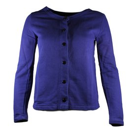 Petit Bateau Strickjacke aus blauer Baumwolle Blau