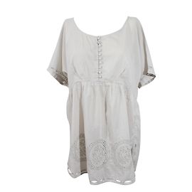 Iro Robe Tunique Gris Coton Taille 0 Gris
