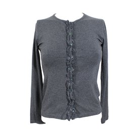 Gerard Darel Grey Button Front Top Grey