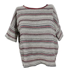 Top Bash Sebes de algodón negro blanco rojo Negro Blanco Roja