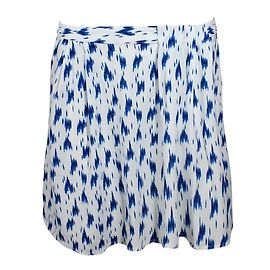 Bash Story Asymmetrical Skirt Blue and White Viscose White Blue