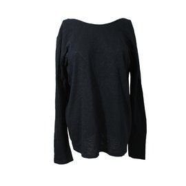 Top Bash de algodón negro con cuello en V Talla 3 Negro