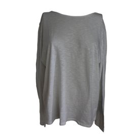 Bash White Cotton V Neck Top Size 3 White