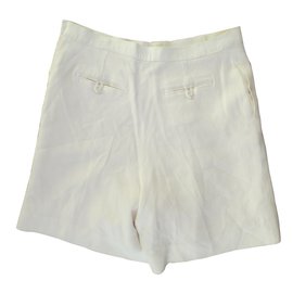 Chanel-Pantaloncini-Bianco sporco