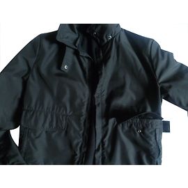 CP Company Schwarze Bikerjacke aus Polyester Schwarz