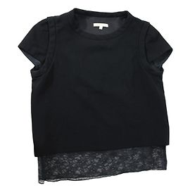 Top de encaje negro Maje Negro