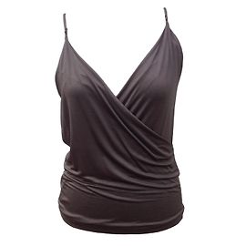 Plein Sud Khaki Satin Acetate Top Khaki