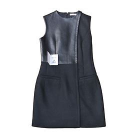 Céline Kleid schwarz aus Wolle Schwarz