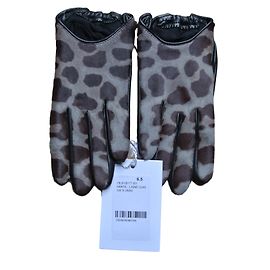 Luvas Givenchy Sublime par em couro de bezerro com estampa de leopardo Multicor