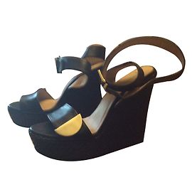 Pura Lopez Sandales  à talon compensé Noir