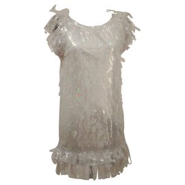 Fendi-Robe-Argenté