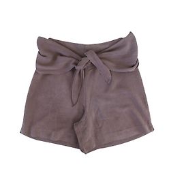 Autre Marque Short en soie marron taille 36 Marron