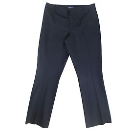 Ralph Lauren Hose aus Wolle schwarz gerade geschnitten Schwarz