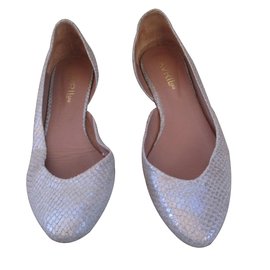 Avril Gau-Ballet flats-Silvery