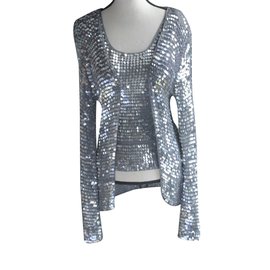Genny Twin Set Silber Glitzer Silber