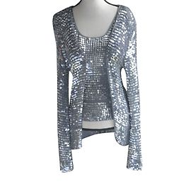 Genny Twin Set Argent à Paillettes Argenté