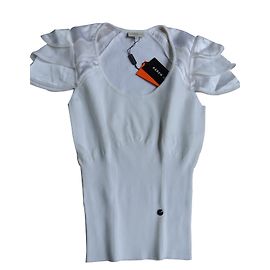 Karen Millen White Cotton Top White