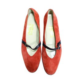 Salvatore Ferragamo-Ballerinas-Orange