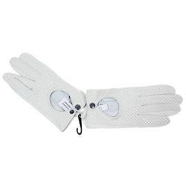Autre Marque Cream Sheep Leather Gloves Size 7.5 Cream