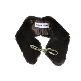 Yves Salomon-Scarves-Brown