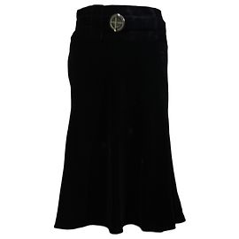Falda Emporio Armani de terciopelo negro Negro