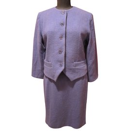 Yves Saint Laurent-Skirt suit-Purple