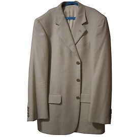 Valentino Beige Wool Silk Blazer Jacket 50 Beige