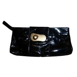 Chloé Black Patent Leather Clutch Bag Black
