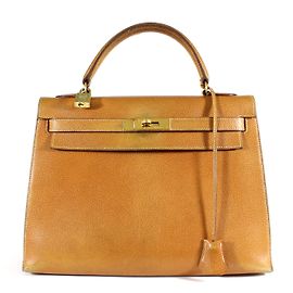 Hermès Kelly 32 Doré Marron clair