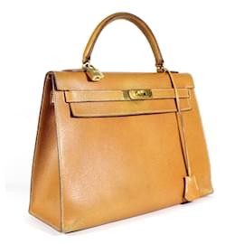 Hermès-Handbags-Golden,Light brown