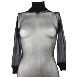 Courreges Tops Schwarz