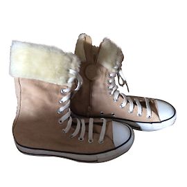 Converse Boots fourrure Beige