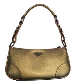 Prada-Handbags-Golden