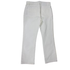Louis Vuitton-Pantalon blanc Capri-Blanc